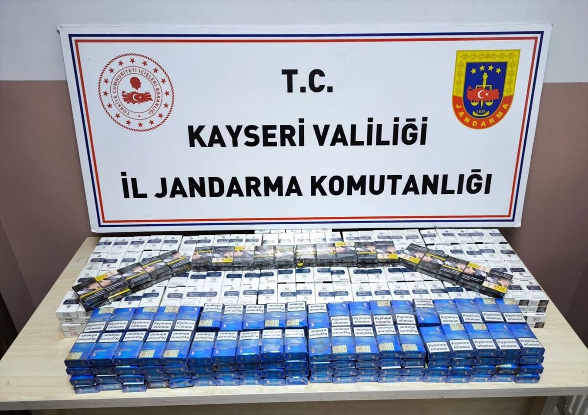 Kayseri'de 619 paket bandrolsüz kaçak sigara ele geçirildi