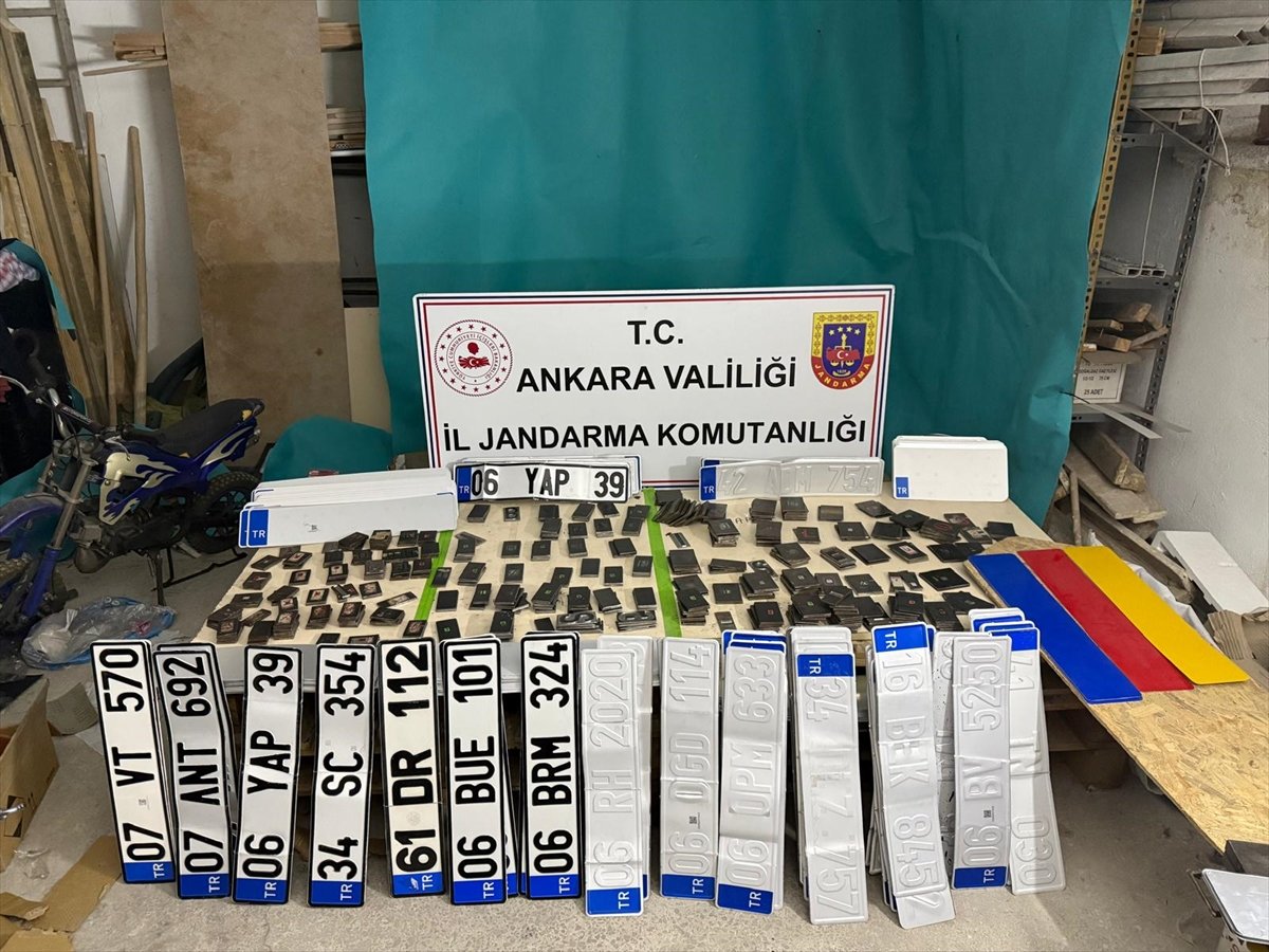 Ankara'da sahte plaka operasyonunda 2 şüpheli gözaltına alındı