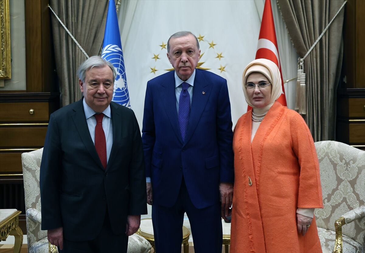 Cumhurbaşkanı Erdoğan, Birleşmiş Milletler Genel Sekreteri Guterres'i kabul etti