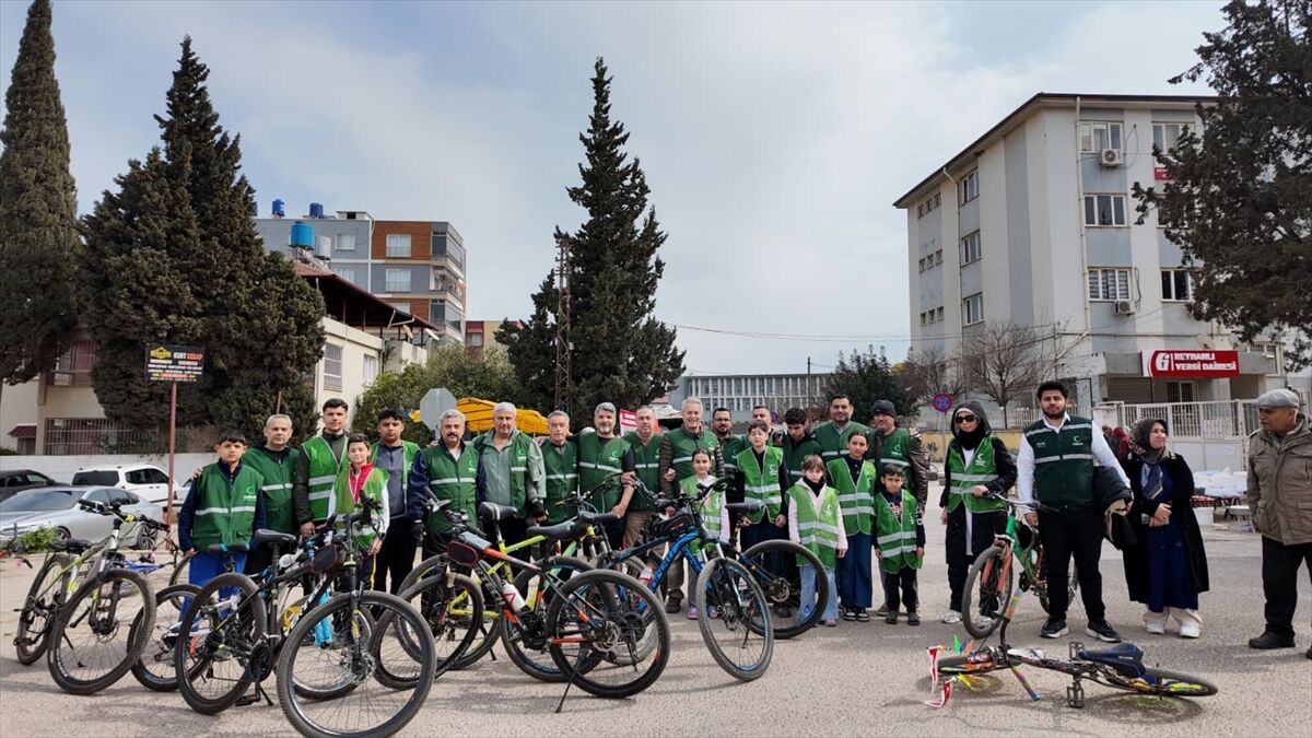Hatay'da Yeşilay Haftası kapsamında bisiklet turu düzenlendi