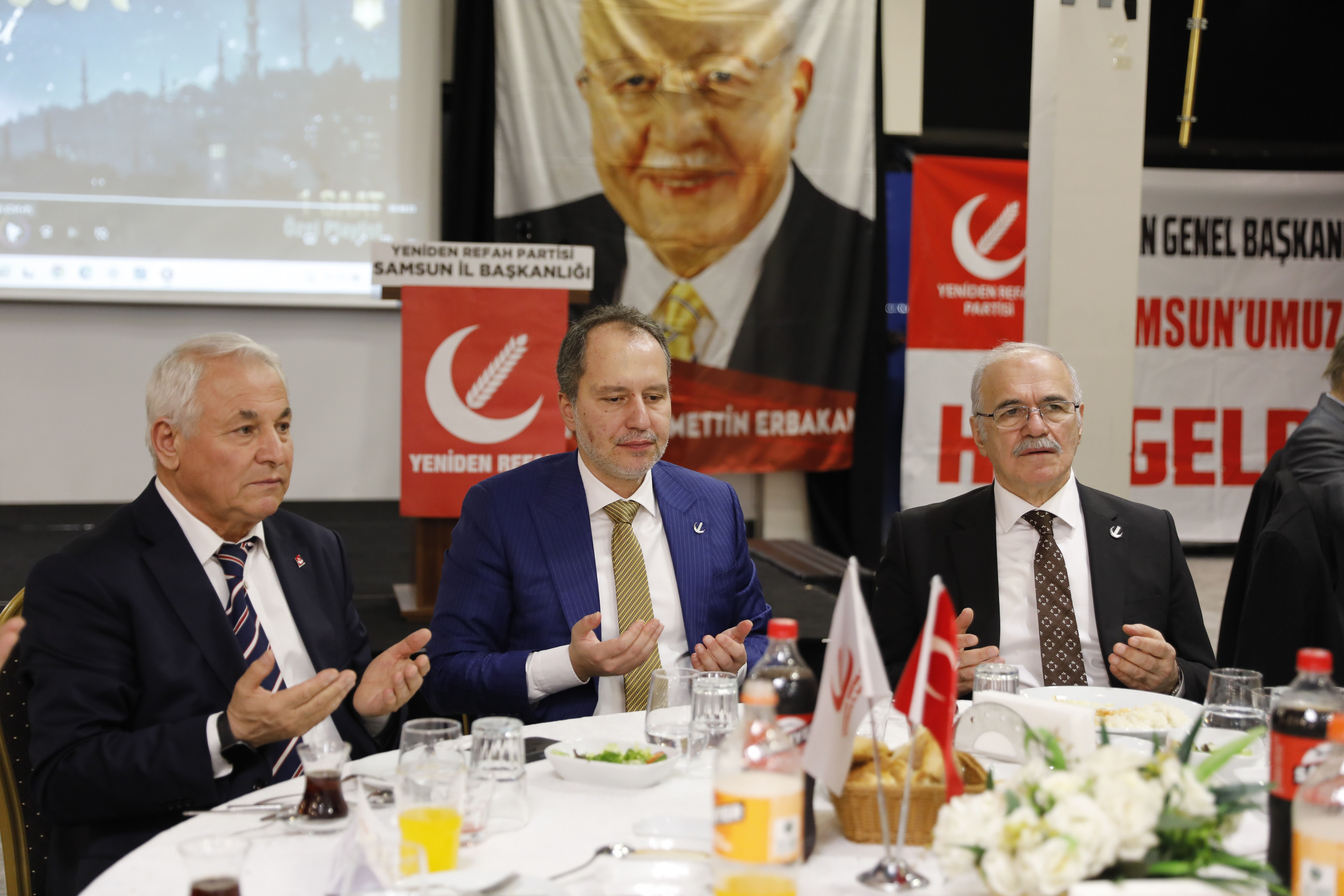 Yeniden Refah Partisi Genel Başkanı Erbakan, Samsun'da iftar programına katıldı