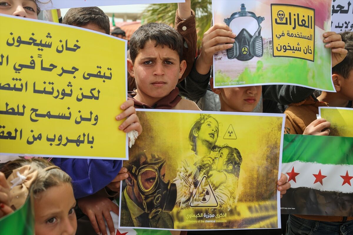 İdlib'de Han Şeyhun kimyasal saldırısının 9. yıl dönümünde anma etkinliği düzenlendi