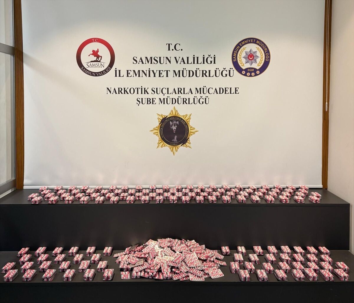 Samsun'da 15 bin 750 uyuşturucu hap ele geçirildi