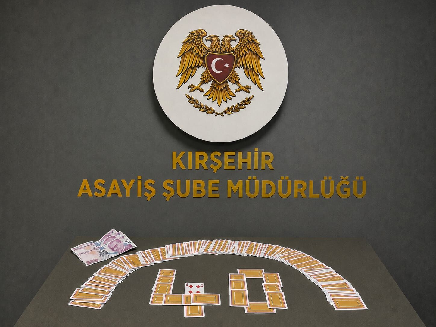 Kırşehir'de kumar oynayan 4 kişiye 46 bin 416 lira ceza kesildi