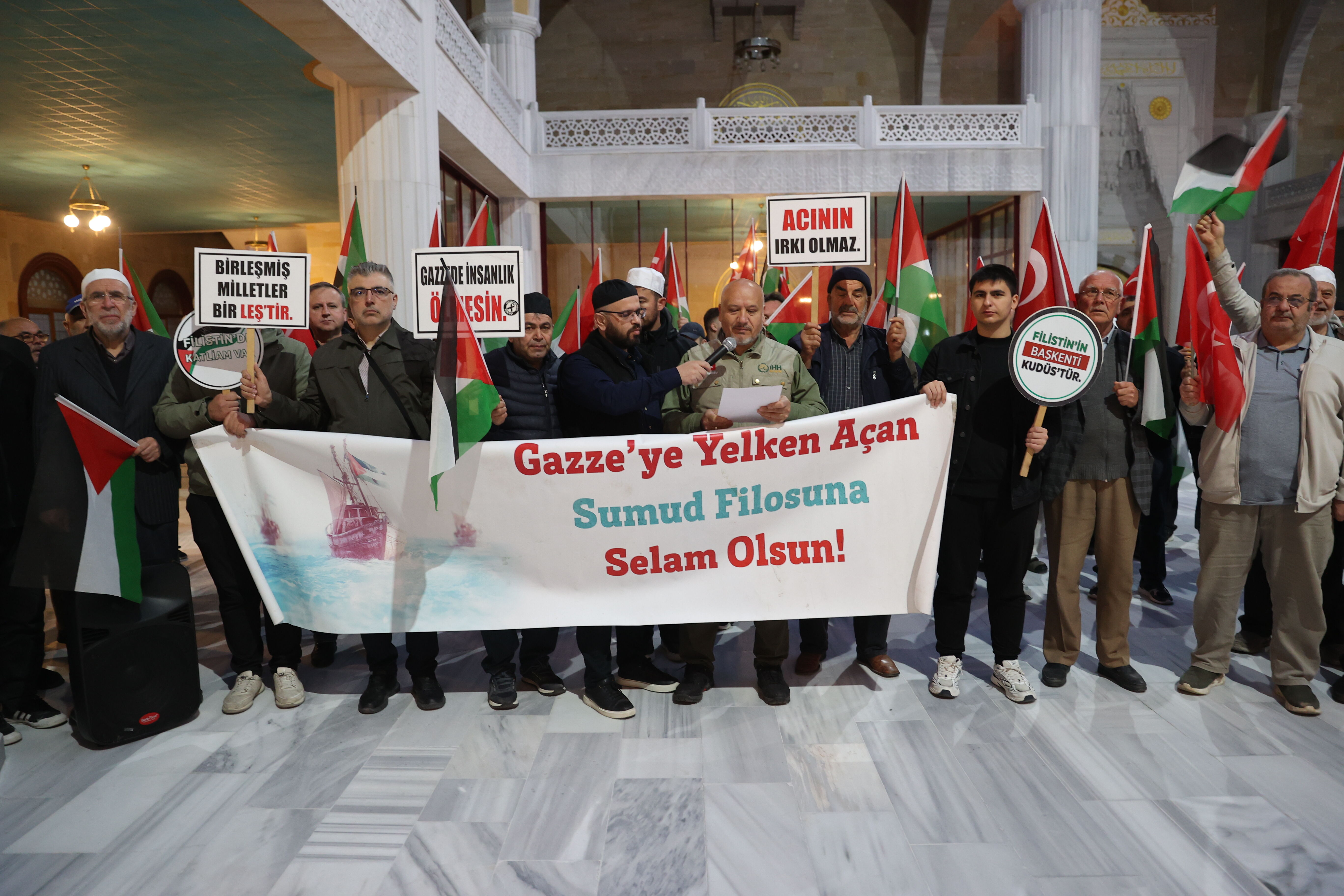 Nevşehir'de Küresel Sumud Filosu'na destek verildi