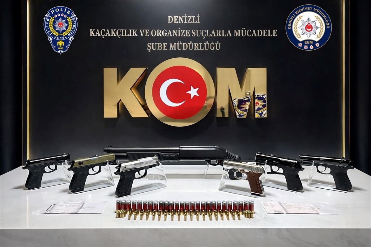 Denizli'de tefecilik ve silah ticareti yaptığı gerekçesiyle gözaltına alınan şüpheli tutuklandı